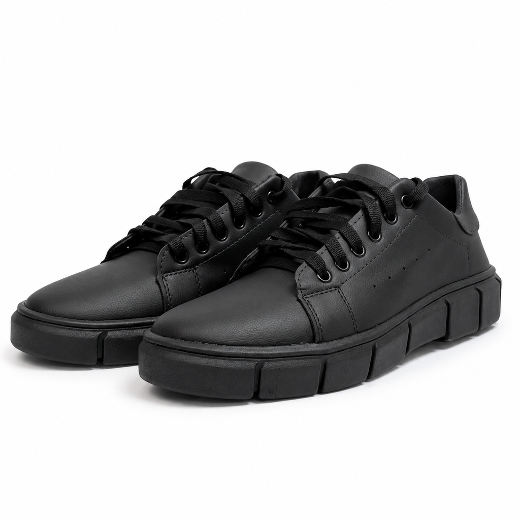 TÊNIS MASCULINO CASUAL TRACTOR PRETO