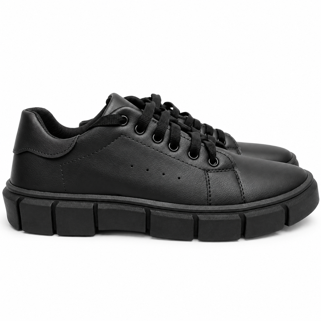 TÊNIS MASCULINO CASUAL TRACTOR PRETO