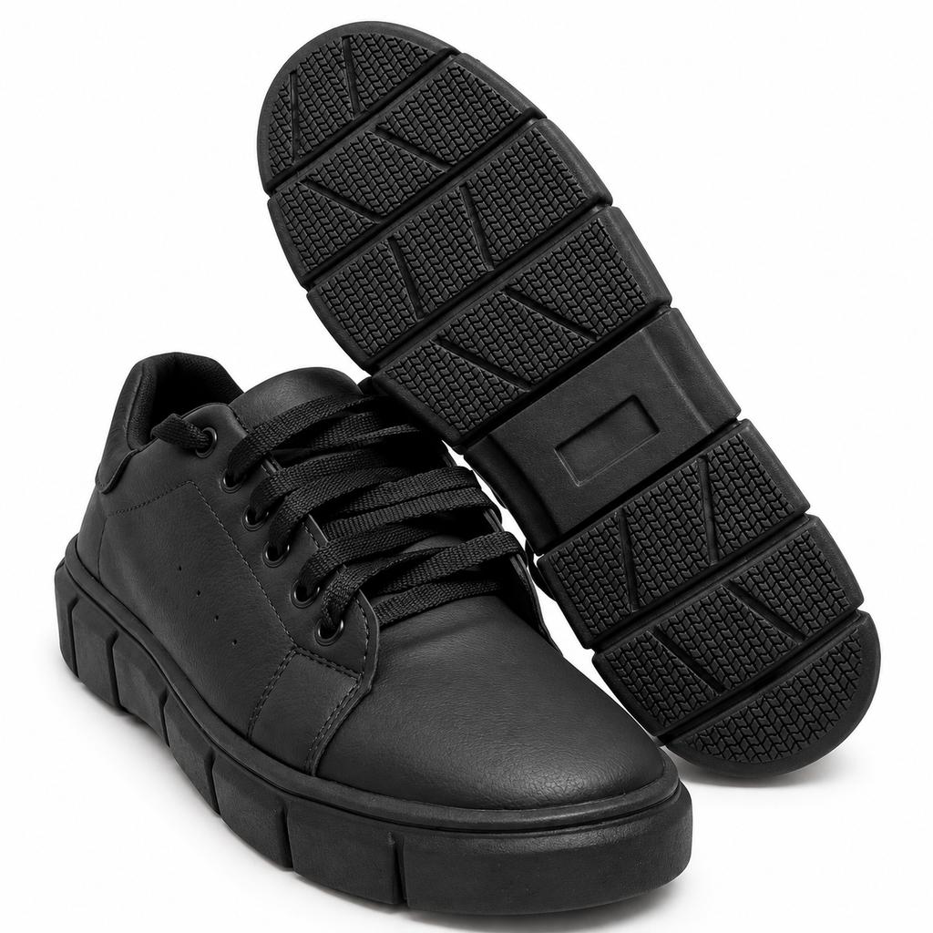 TÊNIS MASCULINO CASUAL TRACTOR PRETO