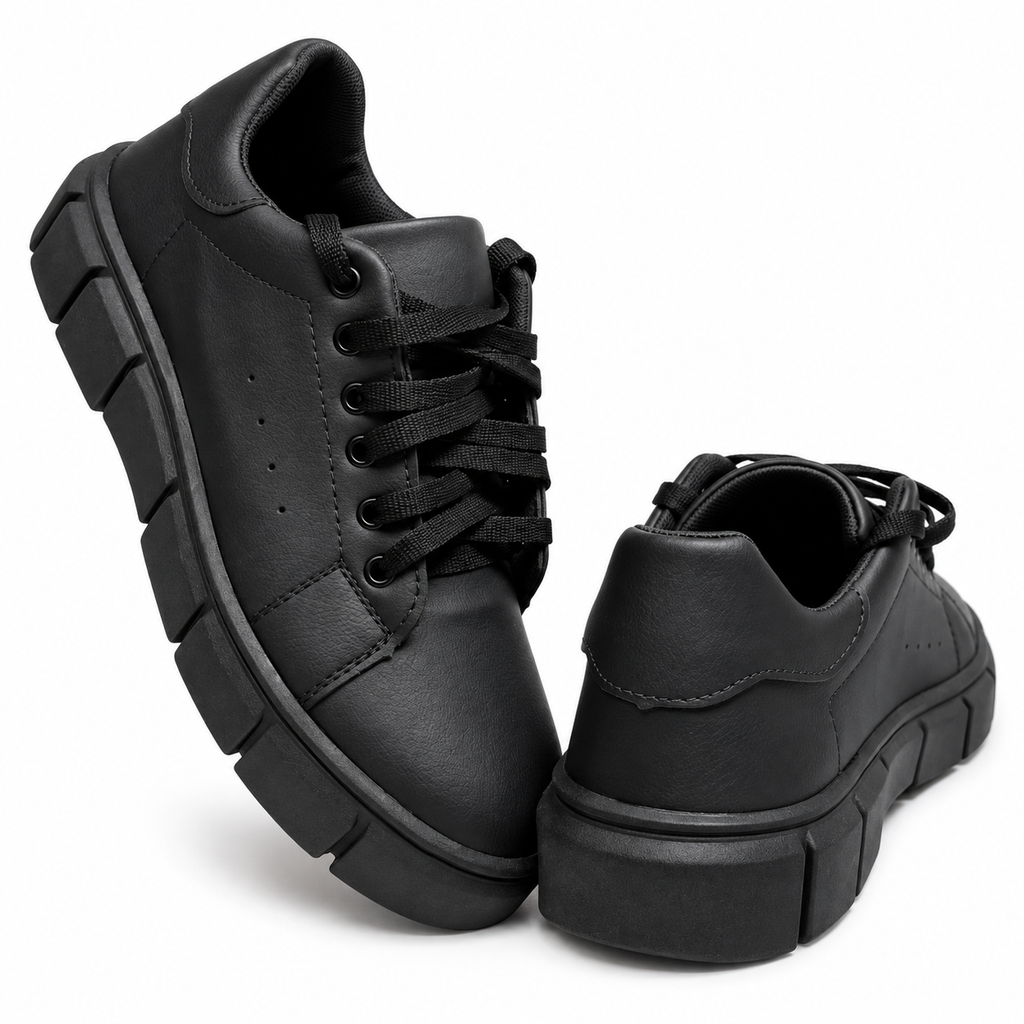 TÊNIS MASCULINO CASUAL TRACTOR PRETO