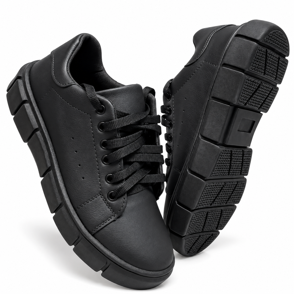 TÊNIS MASCULINO CASUAL TRACTOR PRETO